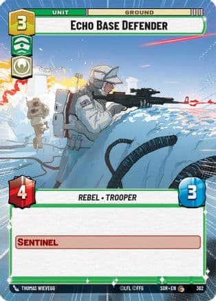 Echo Base Defender (Hyperspace) | Foil (362)  [Spark of Rebellion]