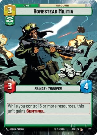 Homestead Militia (Hyperspace) | Foil (377)  [Spark of Rebellion]