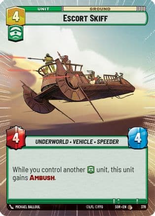 Escort Skiff (Hyperspace) | Foil (378)  [Spark of Rebellion]
