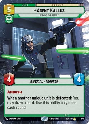 Agent Kallus - Seeking the Rebels (Hyperspace) | Foil (379)  [Spark of Rebellion]