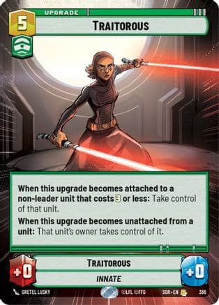 Traitorous (Hyperspace) | Foil (386)  [Spark of Rebellion]