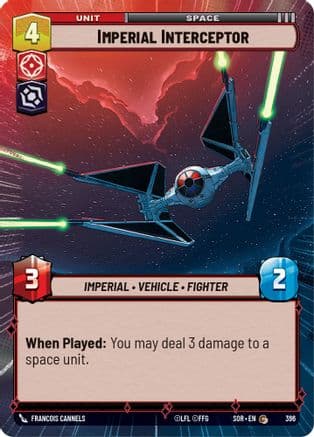 Imperial Interceptor (Hyperspace) | Foil (396)  [Spark of Rebellion]