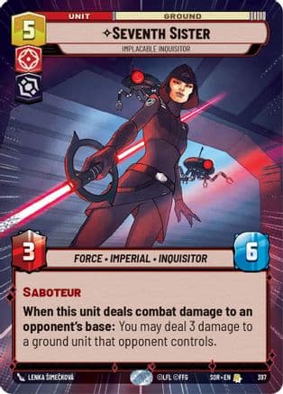 Seventh Sister - Implacable Inquisitor (Hyperspace) | Foil (397)  [Spark of Rebellion]