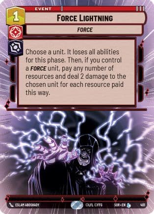 Force Lightning (Hyperspace) | Foil (401)  [Spark of Rebellion]