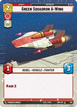 Green Squadron A-Wing (Hyperspace) | Foil (404)  [Spark of Rebellion]