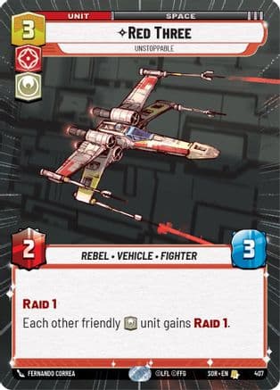Red Three - Unstoppable (Hyperspace) | Foil (407)  [Spark of Rebellion]