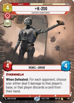 K-2SO - Cassian's Counterpart (Hyperspace) | Foil (408)  [Spark of Rebellion]