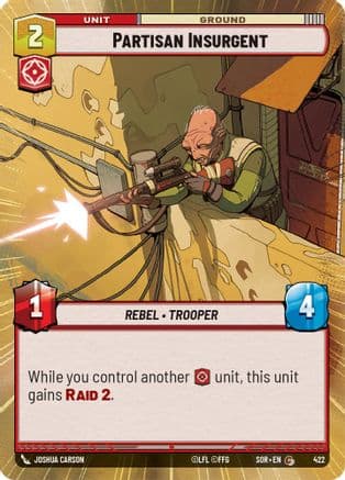 Partisan Insurgent (Hyperspace) | Foil (422)  [Spark of Rebellion]