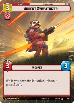 Ardent Sympathizer (Hyperspace) | Foil (424)  [Spark of Rebellion]