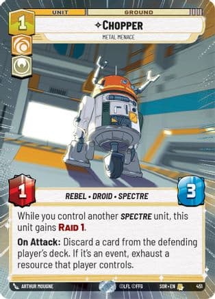 Chopper - Metal Menace (Hyperspace) | Foil (451)  [Spark of Rebellion]