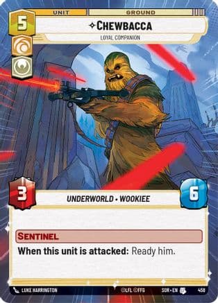 Chewbacca - Loyal Companion (Hyperspace) | Foil (458)  [Spark of Rebellion]