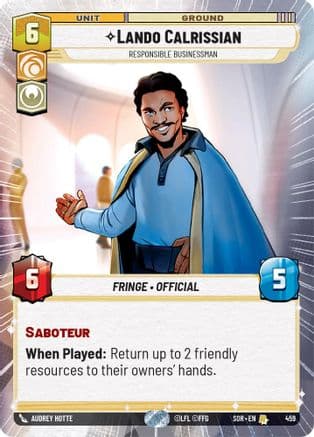 Lando Calrissian - Responsible Businessman (Hyperspace) |  (459)  [Spark of Rebellion]