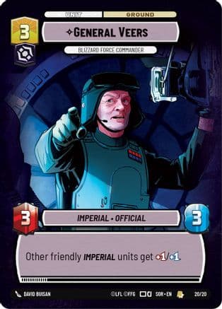 General Veers - Blizzard Force Commander | Foil (20/20)  [Spark of Rebellion Weekly Play Promos]