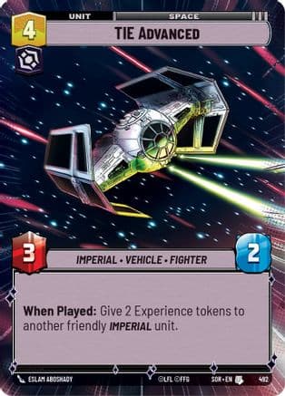 TIE Advanced (Hyperspace) | Foil (492)  [Spark of Rebellion]