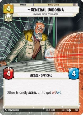 General Dodonna - Massassi Group Commander (Hyperspace) | Foil (500)  [Spark of Rebellion]