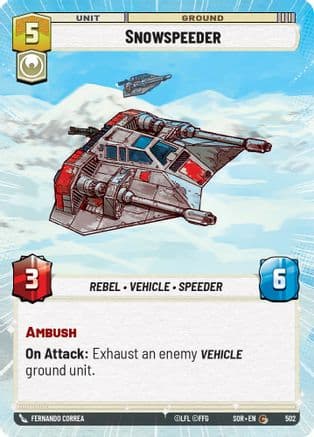 Snowspeeder (Hyperspace) | Foil (502)  [Spark of Rebellion]