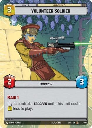 Volunteer Soldier (Hyperspace) | Foil (506)  [Spark of Rebellion]