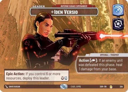 Iden Versio - Inferno Squad Commander (Showcase) | Foil (254)  [Spark of Rebellion]