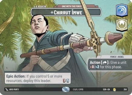 Chirrut Imwe - One With The Force (Showcase) | Foil (256)  [Spark of Rebellion]