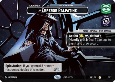 Emperor Palpatine - Galactic Ruler (Showcase) | Foil (257)  [Spark of Rebellion]