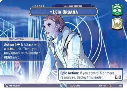 Leia Organa - Alliance General (Showcase) | Foil (260)  [Spark of Rebellion]