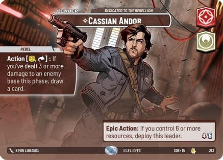Cassian Andor - Dedicated to the Rebellion (Showcase) | Foil (263)  [Spark of Rebellion]