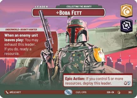 Boba Fett - Collecting the Bounty (Showcase) | Foil (265)  [Spark of Rebellion]