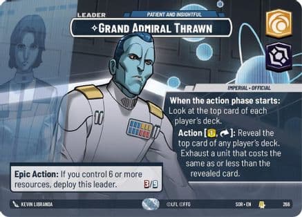 Grand Admiral Thrawn - Patient and Insightful (Showcase) | Foil (266)  [Spark of Rebellion]