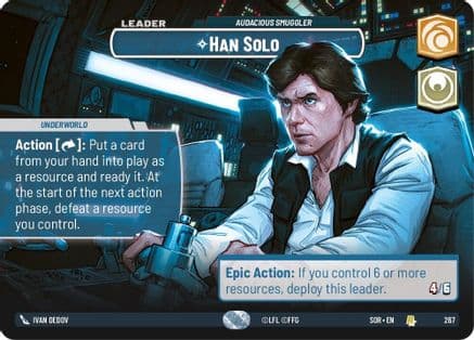 Han Solo - Audacious Smuggler (Showcase) | Foil (267)  [Spark of Rebellion]