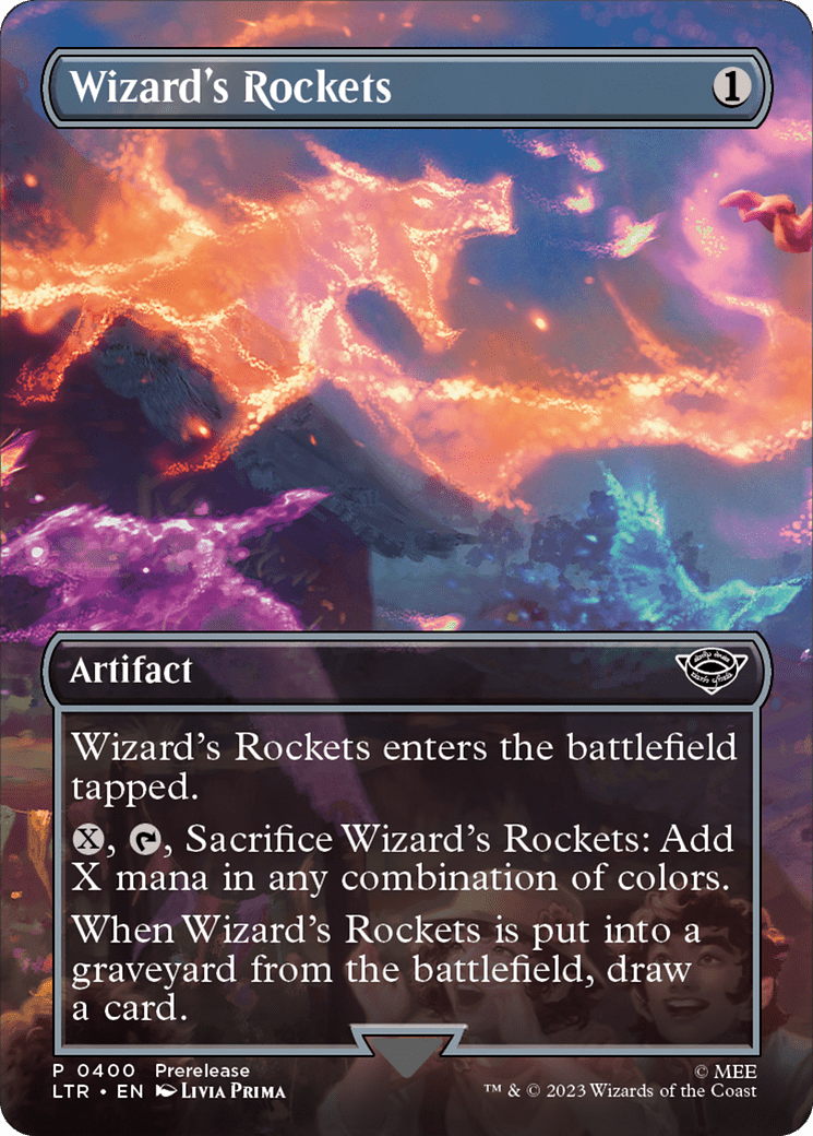 Wizard's Rockets (Borderless Alternate Art) [The Lord of the Rings: Tales of Middle-Earth] Foil