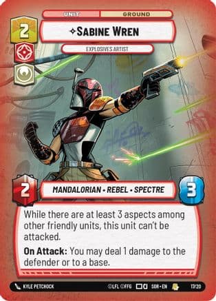 Sabine Wren - Explosives Artist | Foil (17/20)  [Spark of Rebellion Weekly Play Promos]
