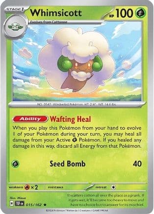 Whimsicott 015- SV05 Temporal Forces Holofoil