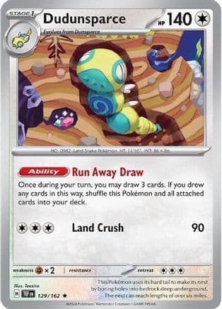 Dudunsparce 129- SV05 Temporal Forces Holofoil