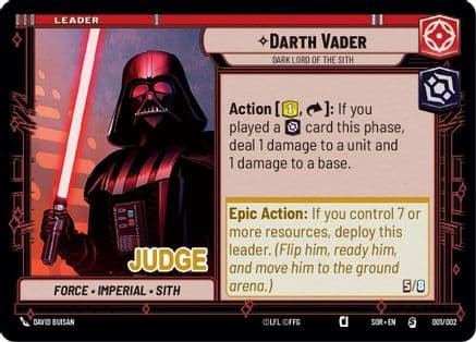 Darth Vader - Dark Lord of the Sith | Foil (001/002)  [Judge Promos]