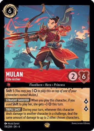 Mulan - Elite Archer (114/204) [Ursula's Return] Cold Foil