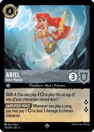 Ariel - Sonic Warrior (175/204) [Ursula's Return] Cold Foil