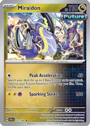 Miraidon 121/162  Deck Exclusives - Rare