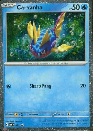 Carvanha 093- SV Scarlet & Violet Promo Cards Holofoil