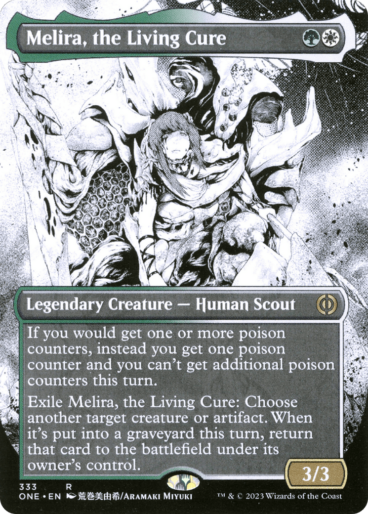 Melira, the Living Cure (Borderless Manga) [Phyrexia: All Will Be One] Foil