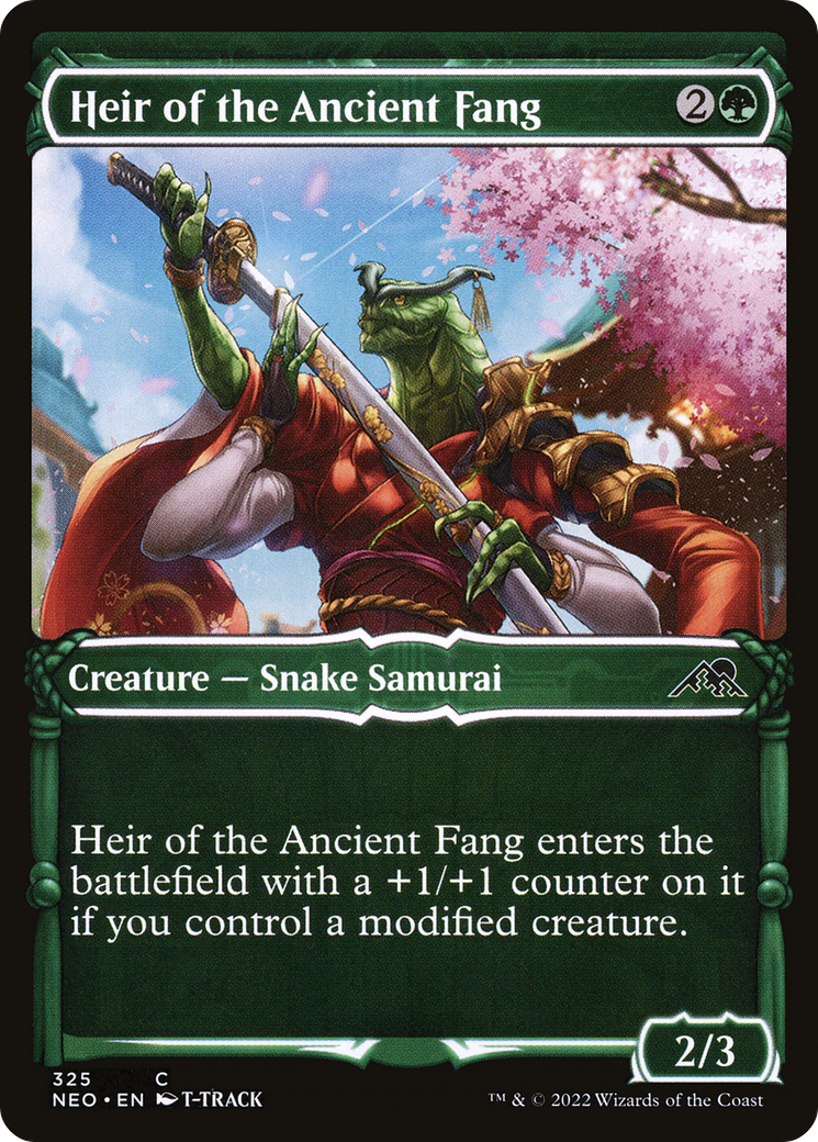 Heir of the Ancient Fang (Showcase Samurai) [Kamigawa: Neon Dynasty] Foil