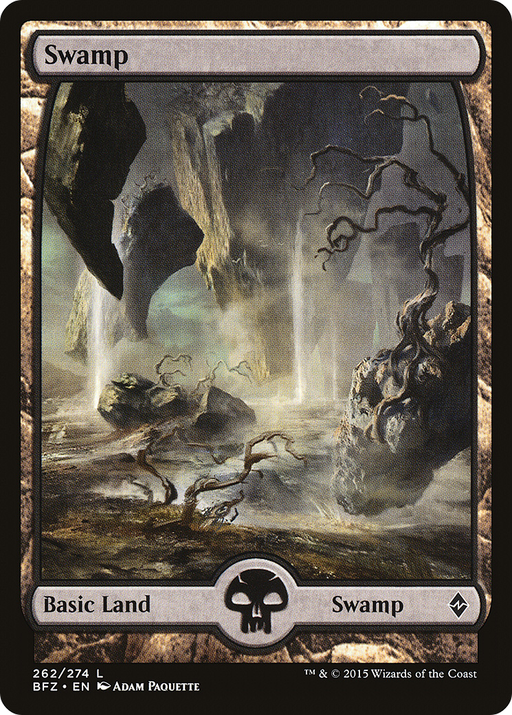 Swamp (262) (Full Art) [Battle for Zendikar] Foil
