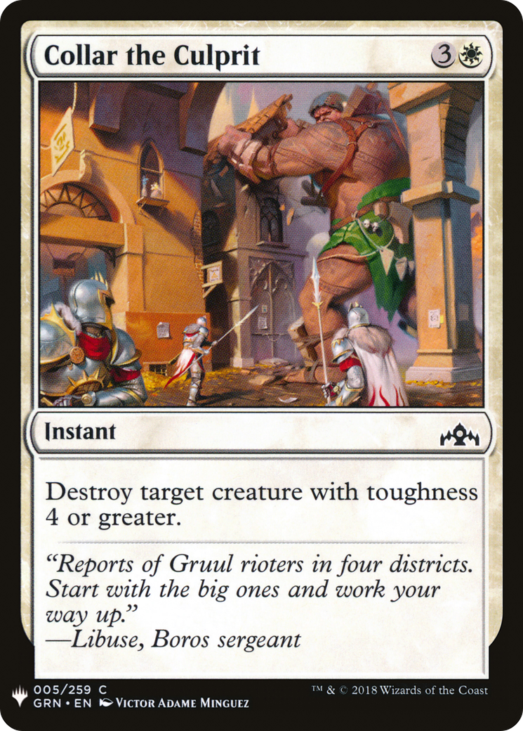 Collar the Culprit |  (GRN-5) [The List]