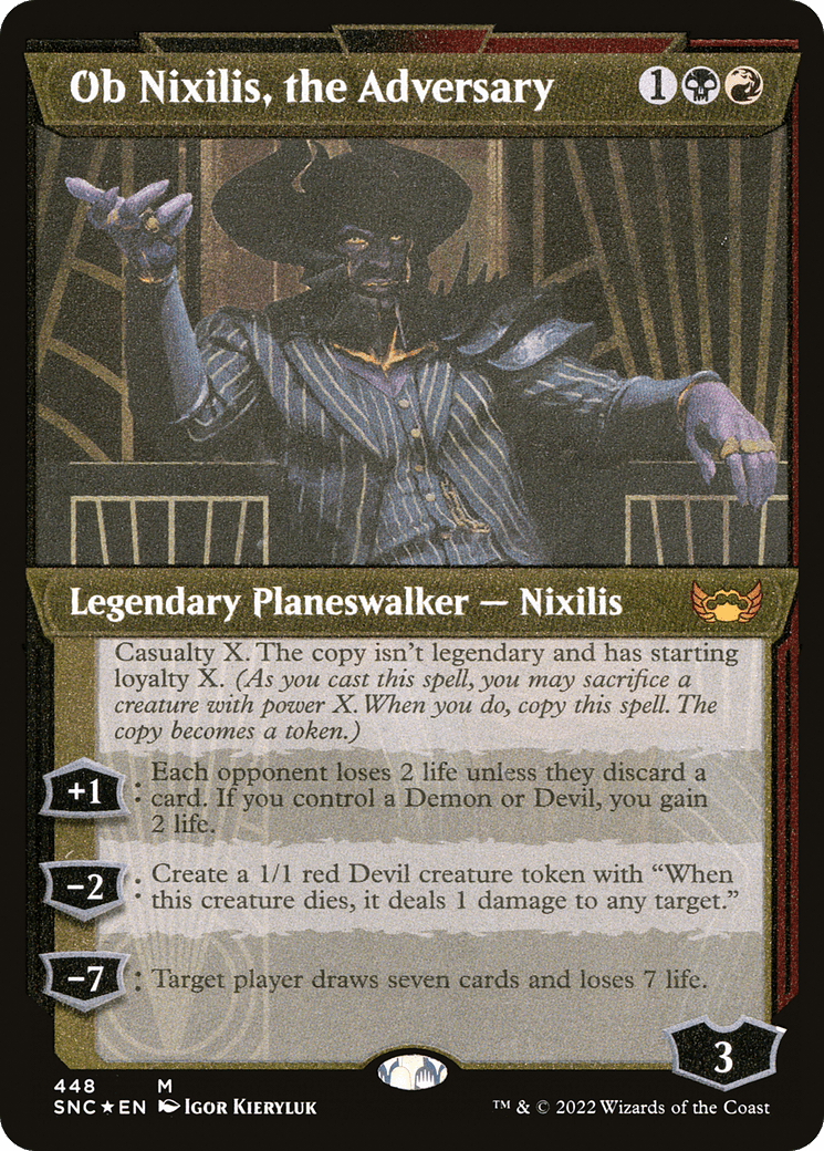Ob Nixilis, the Adversary (448) [Streets of New Capenna] : (Showcase) Foil