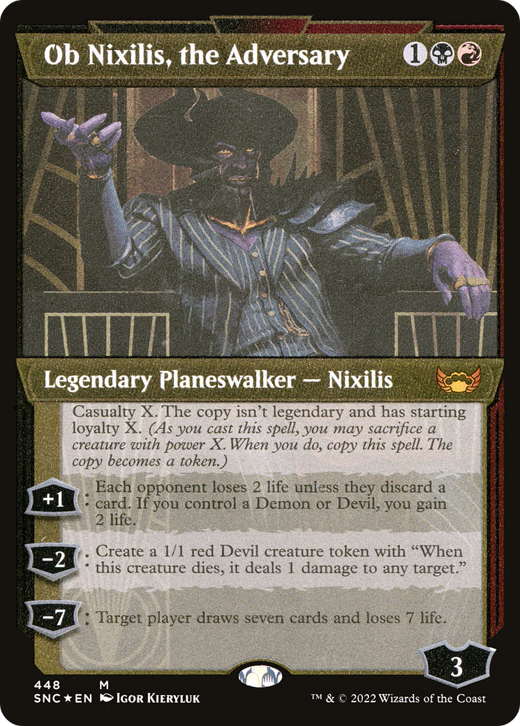 Ob Nixilis, the Adversary (448) [Streets of New Capenna] : (Showcase) Foil
