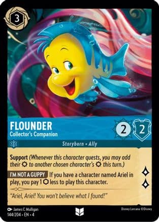 Flounder - Collector's Companion (144/204) [Ursula's Return] Cold Foil