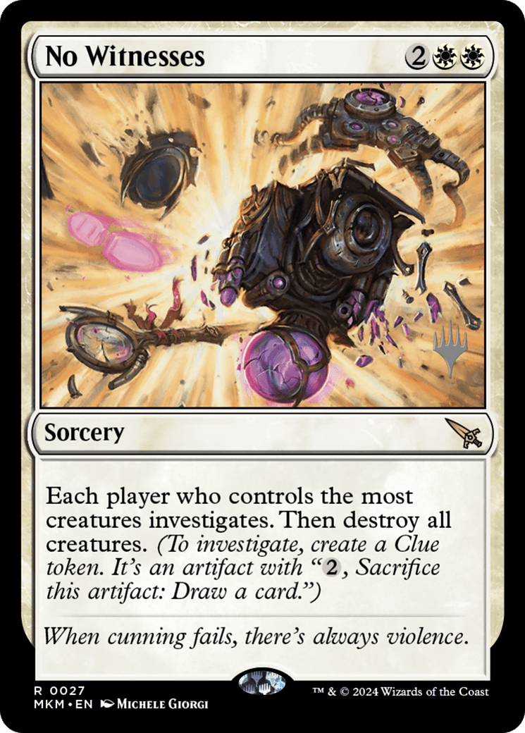No Witnesses (Promo Pack) [Murders at Karlov Manor Promos] Foil