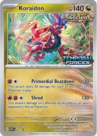 Koraidon (Prerelease) [Staff] 091- SV Scarlet & Violet Promo Cards Holofoil