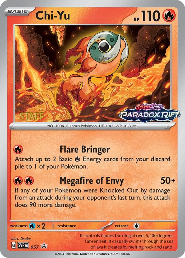 Chi-Yu (Prerelease) [Staff] 057- SV Scarlet & Violet Promo Cards Holofoil