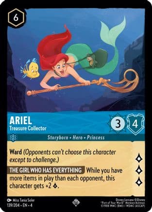 Ariel - Treasure Collector (139/204) [Ursula's Return] Cold Foil