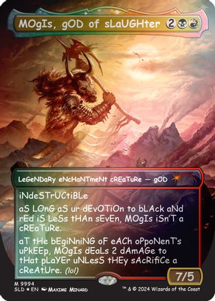 MOgIs, gOD of sLaUGHter (9994) (Rainbow Foil) (9994) [Secret Lair Drop Series]  Foil